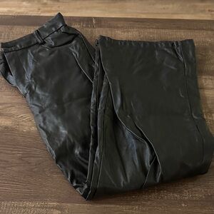 SHEIN Women's Black Faux Leather Pants